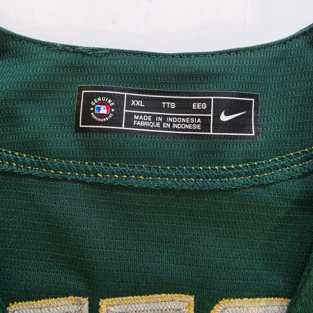 Nike Oakland Athletics Rickey Henderson 24 MLB Jersey Green XXL A's Green